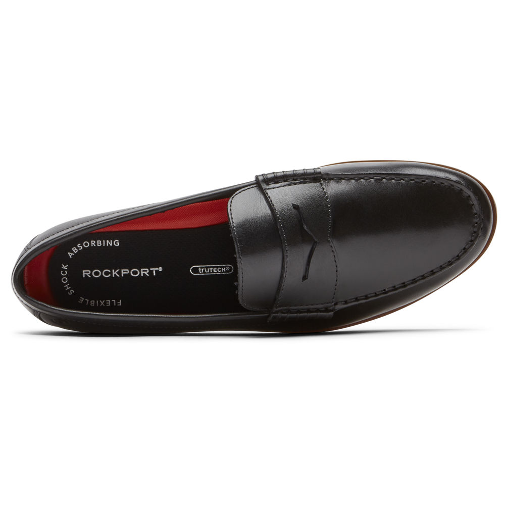 Rockport Mens Loafers Black - Curtys Penny - UK 301-KOCMFL